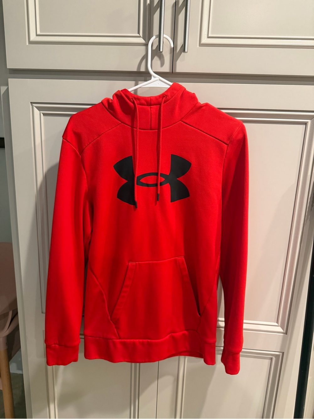 Under Armour Men’s Red Crewneck Hoodie with Black Logo